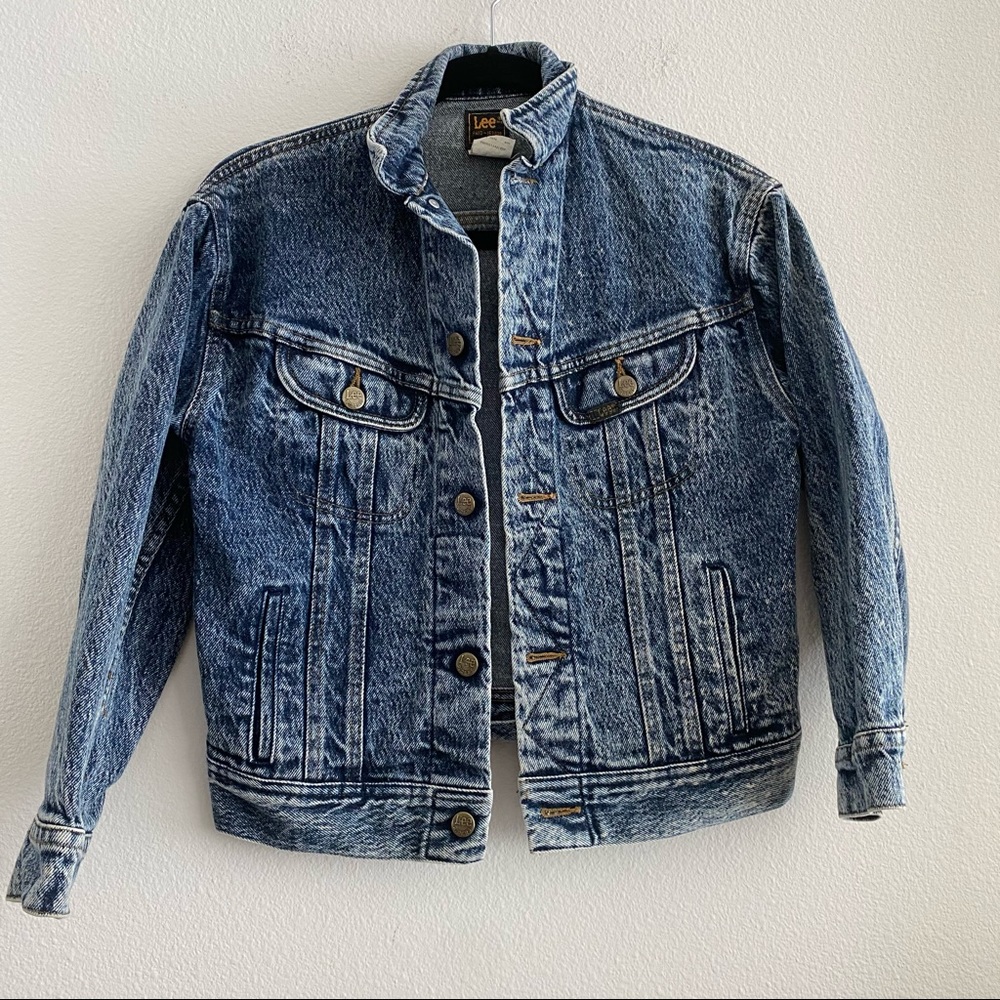 Lee Denim Vintage Flower Denim Jacket Size Medium
